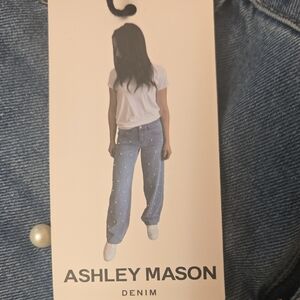 Ashley Mason Light Blue Wide Leg Jeans